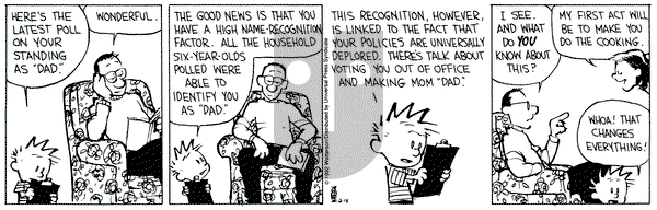 Calvin and Hobbes on Saturday February 15, 1992 Comic Strip