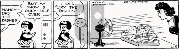 Nancy on Monday January 20, 1969 Comic Strip