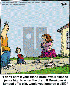 In the Bleachers on Friday March 9, 2012 Comic Strip