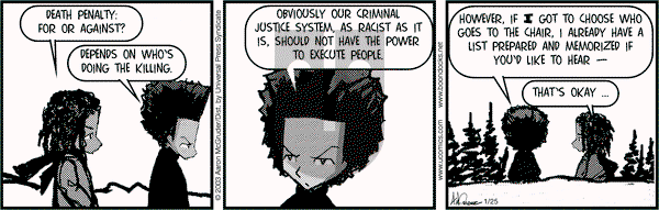 The Boondocks on Wednesday January 25, 2006 Comic Strip
