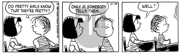 Peanuts on Monday November 14, 1988 Comic Strip