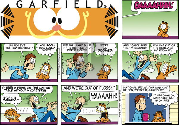 Garfield on Sunday May 15, 2011 Comic Strip