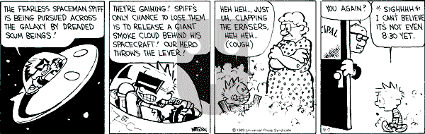 Calvin and Hobbes - Thursday September 7, 1989 Comic Strip