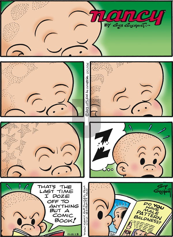 Nancy on Sunday November 10, 2013 Comic Strip
