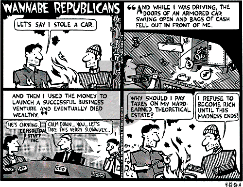 Ted Rall on Thursday April 12, 2001 Comic Strip