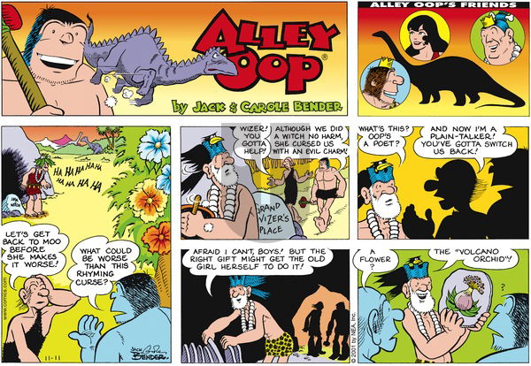 Alley Oop on Sunday November 11, 2001 Comic Strip