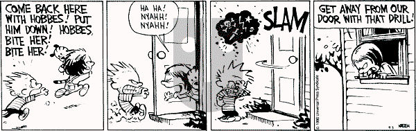 Calvin and Hobbes - Monday September 3, 1990 Comic Strip