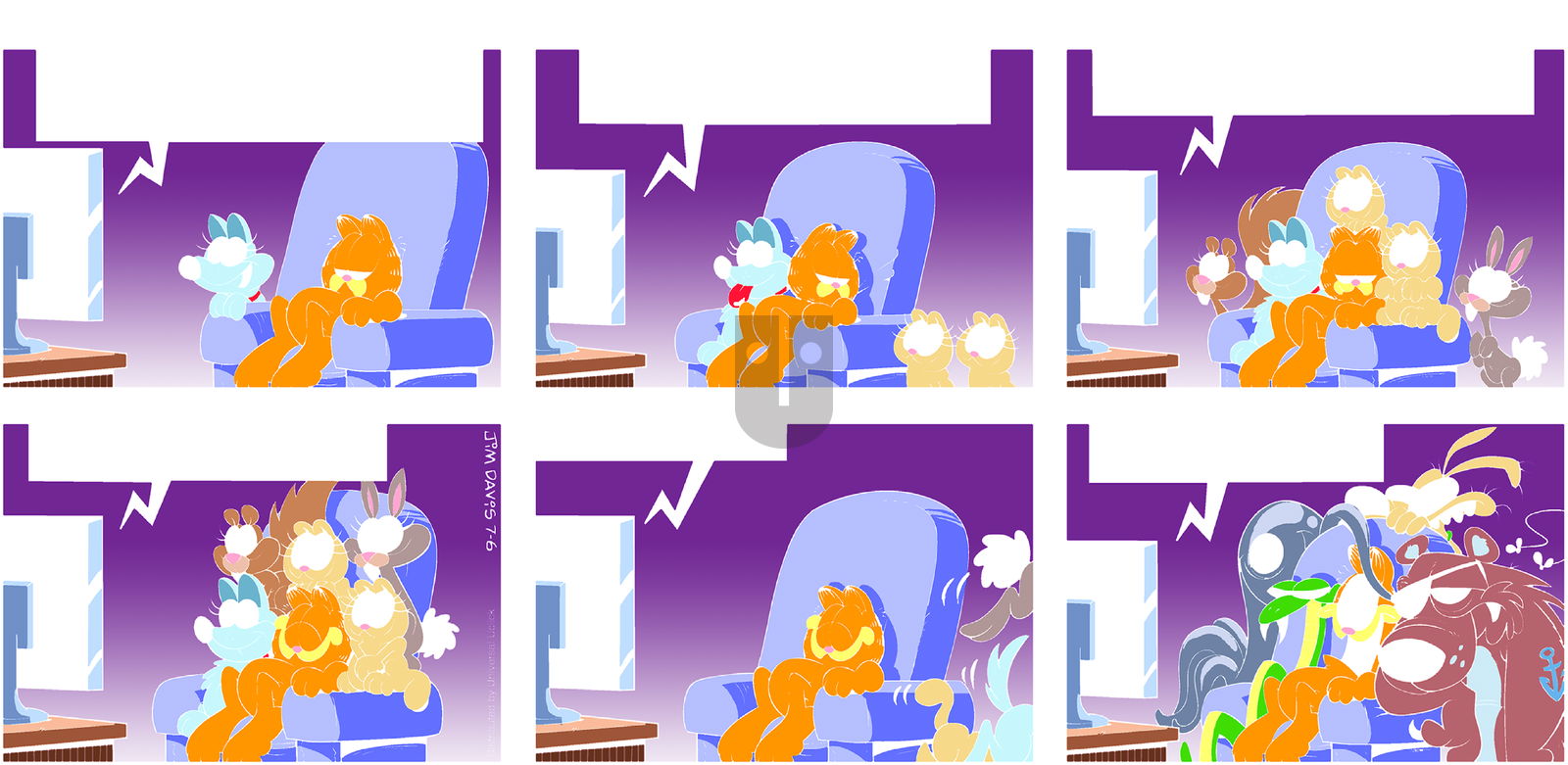 Garfield on Sunday July 6, 2014 Comic Strip