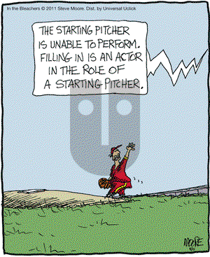 In the Bleachers on Monday April 11, 2011 Comic Strip