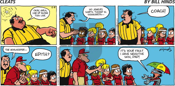 Cleats on Sunday June 8, 2003 Comic Strip