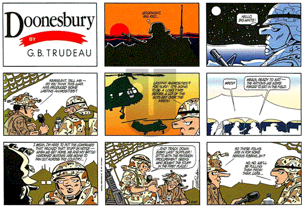Doonesbury on Sunday March 24, 1991 Comic Strip