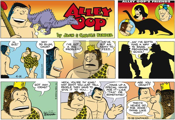 Alley Oop on Sunday April 14, 2002 Comic Strip