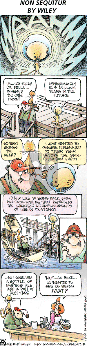 Non Sequitur on Sunday November 30, 2008 Comic Strip