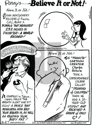 Ripley's Believe It or Not on Saturday May 27, 2000 Comic Strip