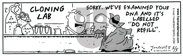Frank and Ernest on Monday May 5, 1997 Comic Strip