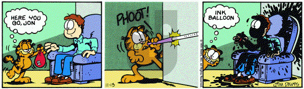 Garfield on Tuesday November 13, 1990 Comic Strip