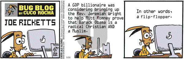 La Cucaracha on Monday May 28, 2012 Comic Strip
