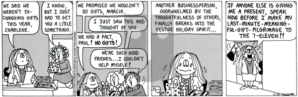 Cathy Classics on Thursday December 23, 1993 Comic Strip