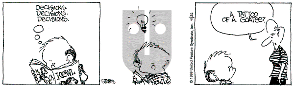 The Buckets on Monday April 26, 1999 Comic Strip