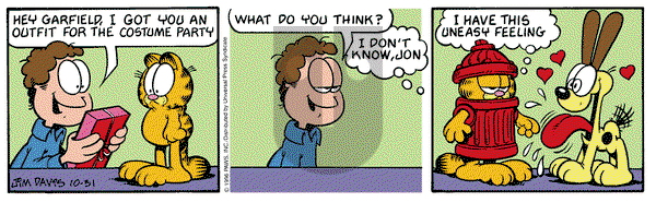 Garfield - Thursday October 31, 1996 Comic Strip
