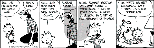 Calvin and Hobbes - Saturday June 16, 1990 Comic Strip