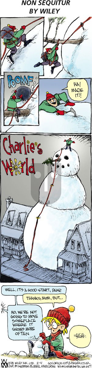Non Sequitur - Sunday February 4, 2018 Comic Strip