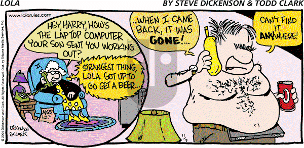 Lola on Sunday November 7, 2004 Comic Strip