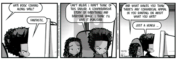 The Boondocks on Saturday December 15, 2001 Comic Strip