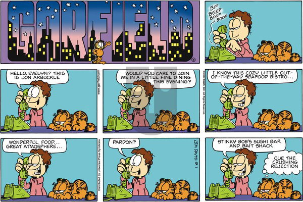 Garfield on Sunday September 1, 2002 Comic Strip