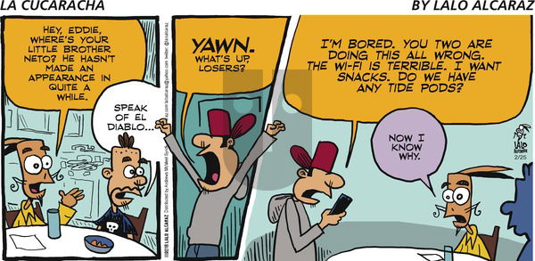 La Cucaracha on Sunday February 25, 2018 Comic Strip