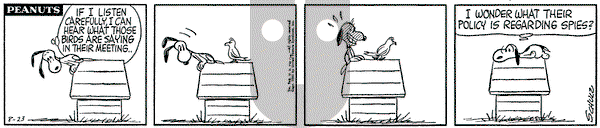 Peanuts on Wednesday August 23, 1961 Comic Strip