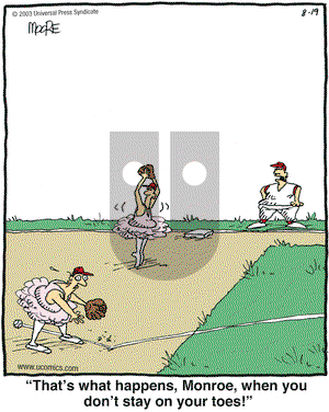 In the Bleachers on Tuesday August 19, 2003 Comic Strip
