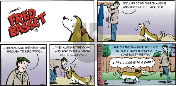 Fred Basset on Sunday March 18, 2018 Comic Strip