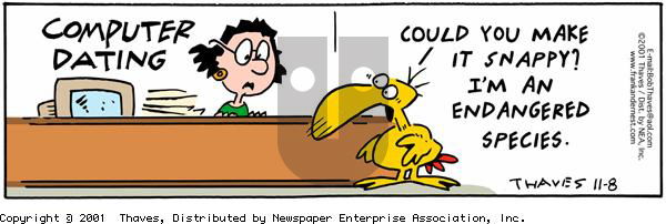 Frank and Ernest on Thursday November 8, 2001 Comic Strip