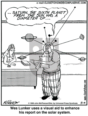 Close to Home on Tuesday May 4, 1999 Comic Strip