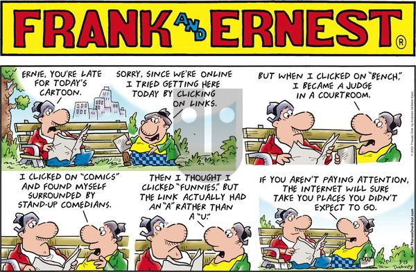 Frank and Ernest on Sunday March 15, 2020 Comic Strip