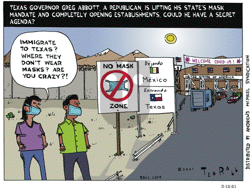 Ted Rall on Friday March 12, 2021 Comic Strip