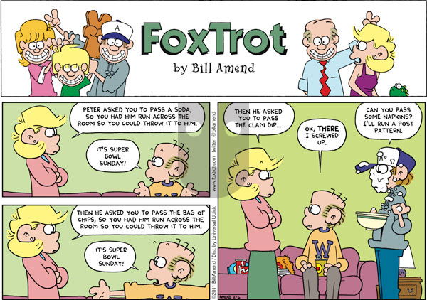 FoxTrot on Sunday February 6, 2011 Comic Strip