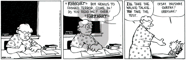 Calvin and Hobbes on Monday October 30, 1995 Comic Strip