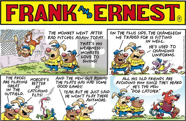Frank and Ernest on Sunday April 13, 2014 Comic Strip