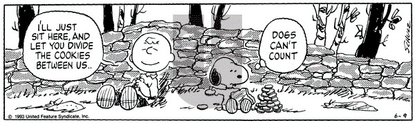 Peanuts on Tuesday September 14, 1993 Comic Strip
