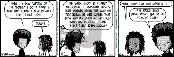 The Boondocks on Monday March 10, 2025 Comic Strip