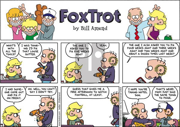 FoxTrot on Sunday October 13, 2013 Comic Strip