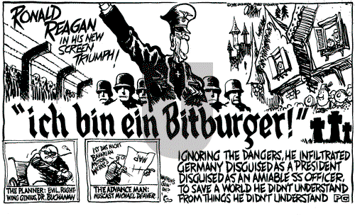 Pat Oliphant on Monday April 29, 1985 Comic Strip