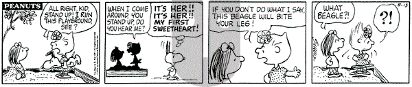 Peanuts on Tuesday August 13, 1974 Comic Strip