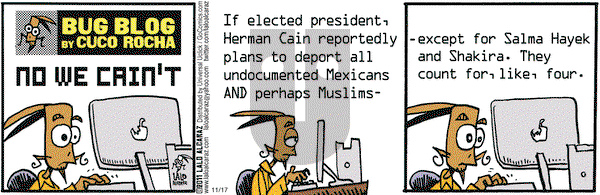 La Cucaracha on Thursday November 17, 2011 Comic Strip