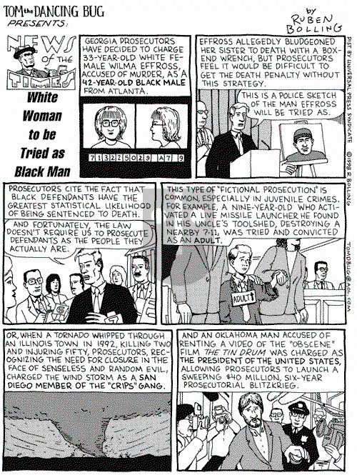 Tom the Dancing Bug on Friday January 7, 2000 Comic Strip