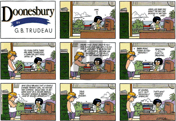 Doonesbury on Sunday April 13, 1986 Comic Strip