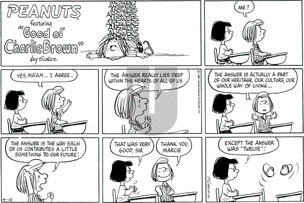 Peanuts - Sunday April 12, 1981 Comic Strip