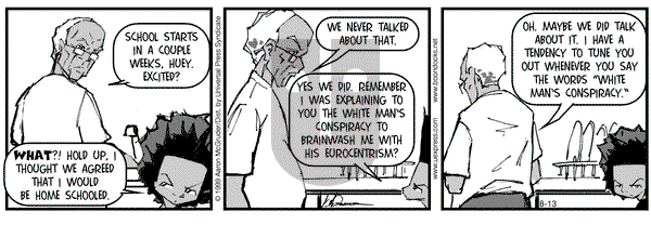 The Boondocks on Friday August 13, 1999 Comic Strip